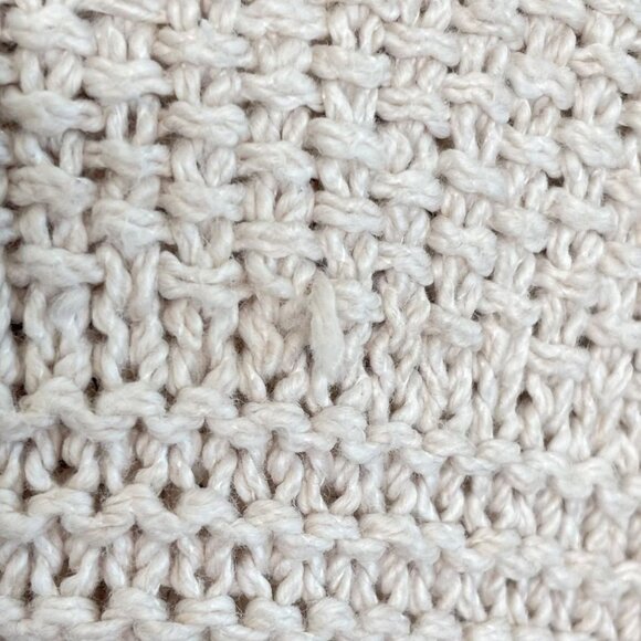 Faherty Cream Knit Pullover Sweater With Hood & V-Neck, M - Picture 10 of 10